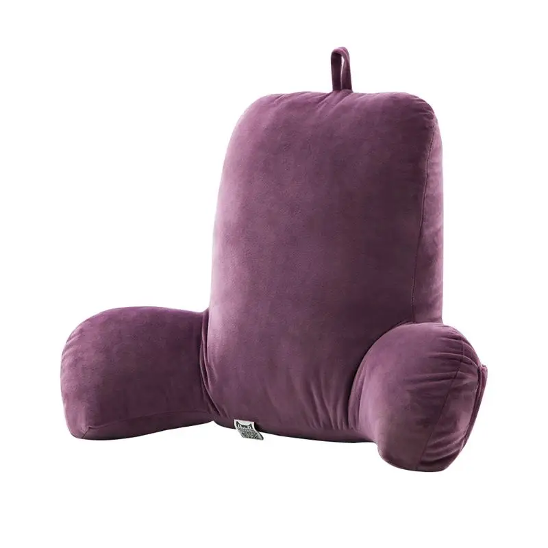Purple Comfortable Back Support Cushion Sofa Rest Lumbar Cushion Plush Fabric Reading Cushion Throw Pillow for Pregnant Woman Home - Цвет: Purple