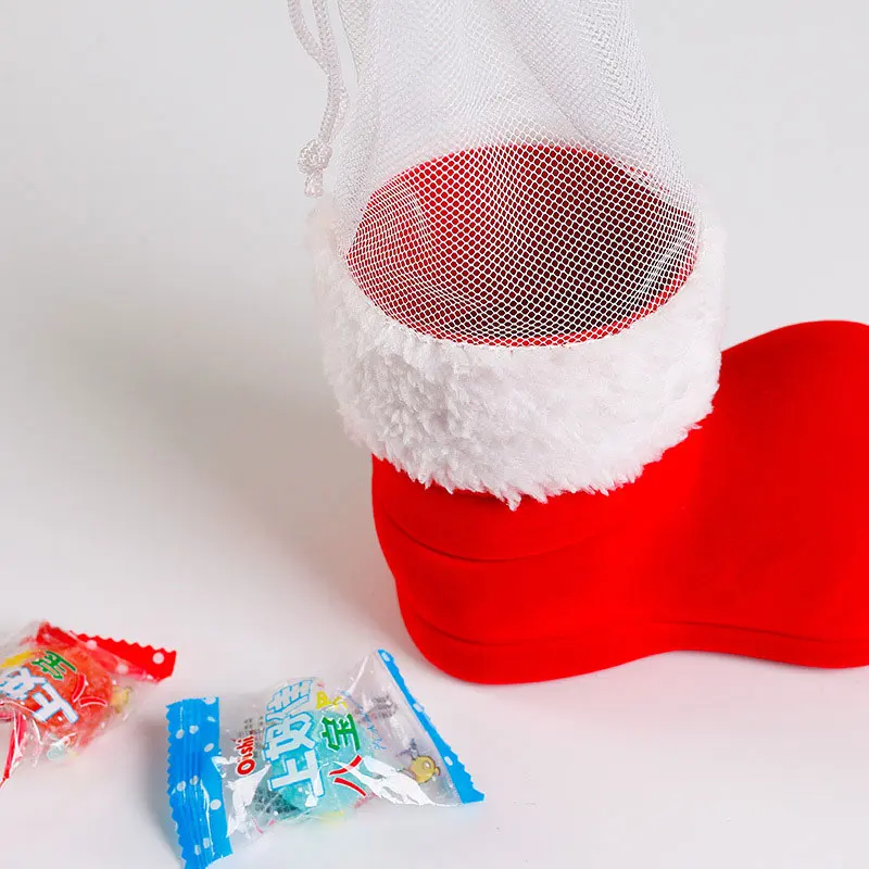 Christmas Wine Cola Bottle Boots Xmas Festival Candy Bag Decoration Creative