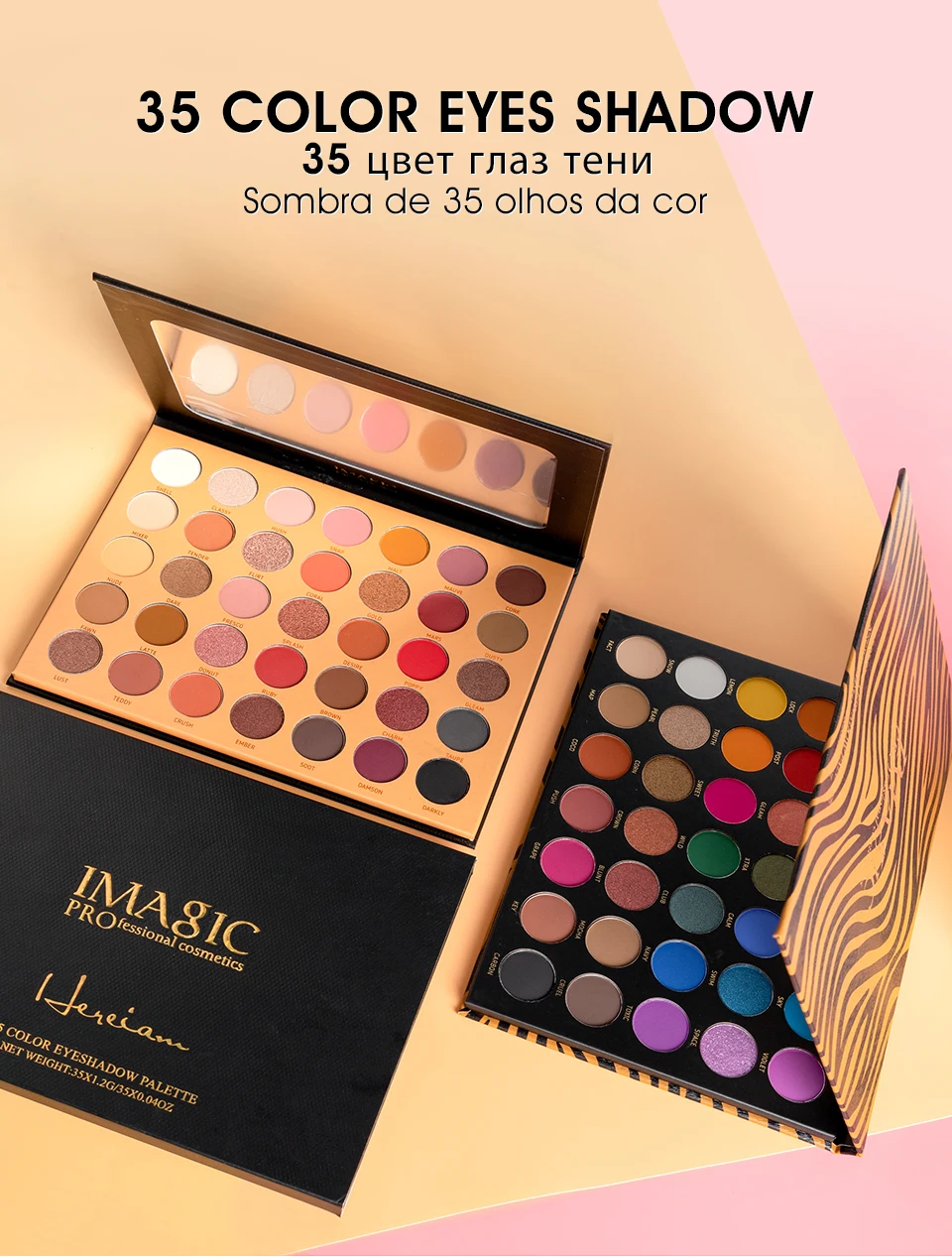ICAGIC beauty 35 kleur матовый oogschaduw палет вспышка флуорессеренда водная дихта макияж Пигмент oogschaduw палет