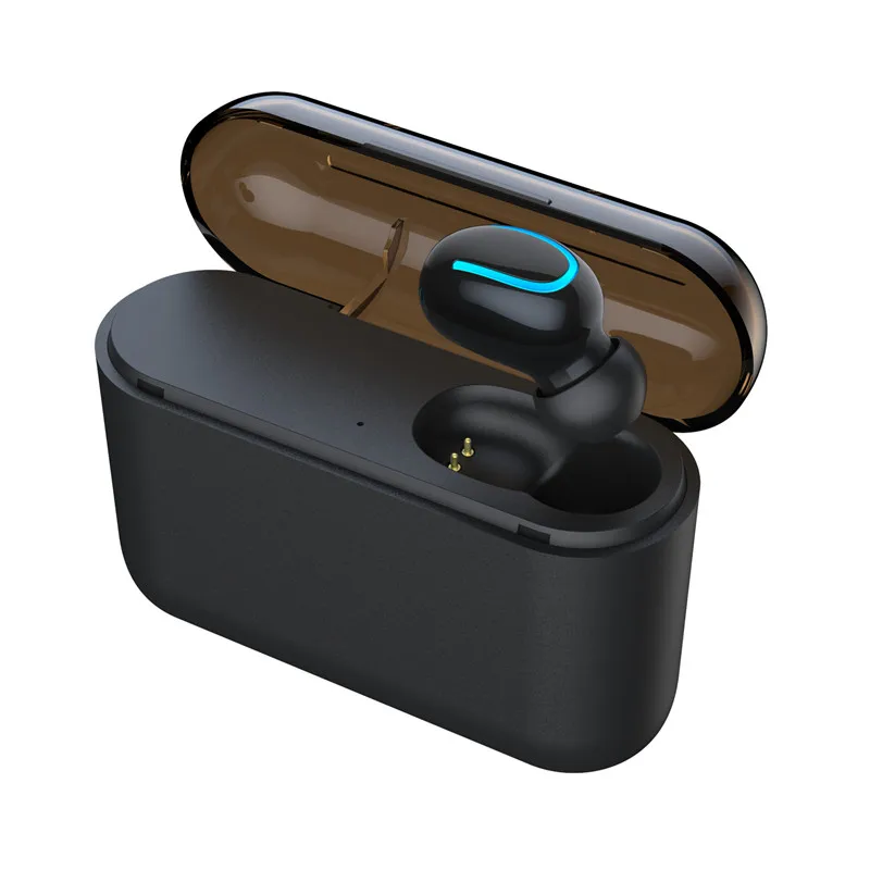 Басовая гарнитура, музыка, беспроводные Bluetooth наушники Xiaomi mi 9 SE CC9e A3 9T K20 Pro, наушники, вкладыши, зарядное устройство, коробка, блок питания - Цвет: Single ear black
