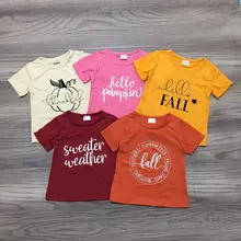 Girlymax Chute Citrouille Bébé Filles Raglans Boutique Haut En Coton T-shirt À Manches Courtes Enfants Vêtements