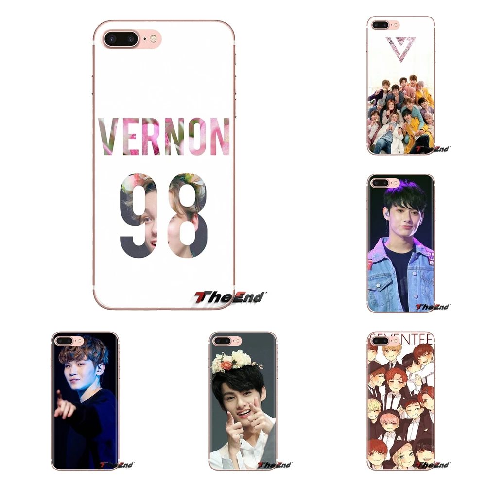 Transparent Soft Cases Covers For iPod Touch Apple iPhone 4 4S 5 5S SE 5C 6 6S 7 8 X XR XS Plus MAX KPop Seventeen Logo |