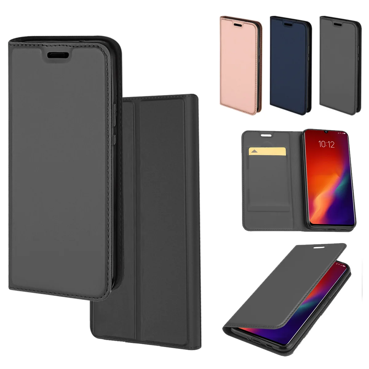 Для lenovo Z6 роскошный Флип кожаный чехол тонкий дизайн книги противоударный