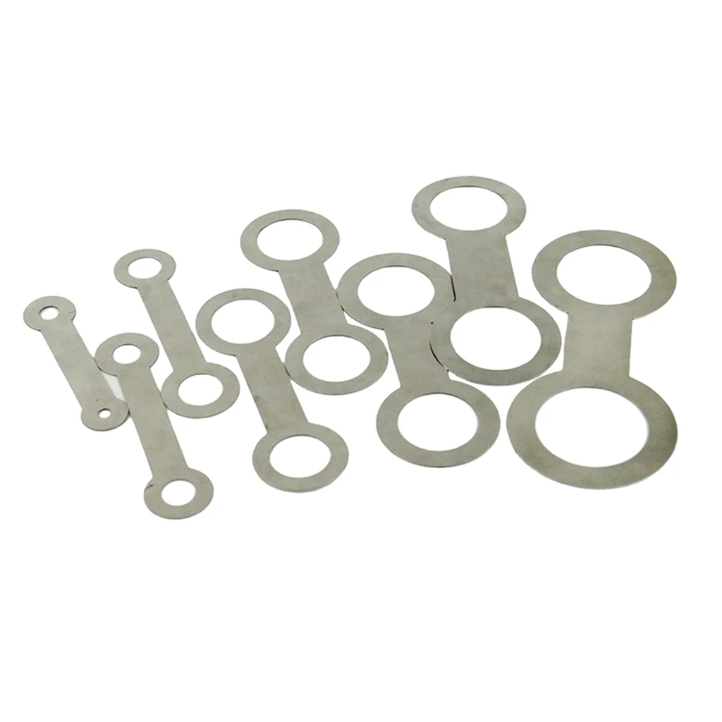 8Pcs Stainless Steel Saxophone Leveling Rings Pad Woodwind Instrument Pads