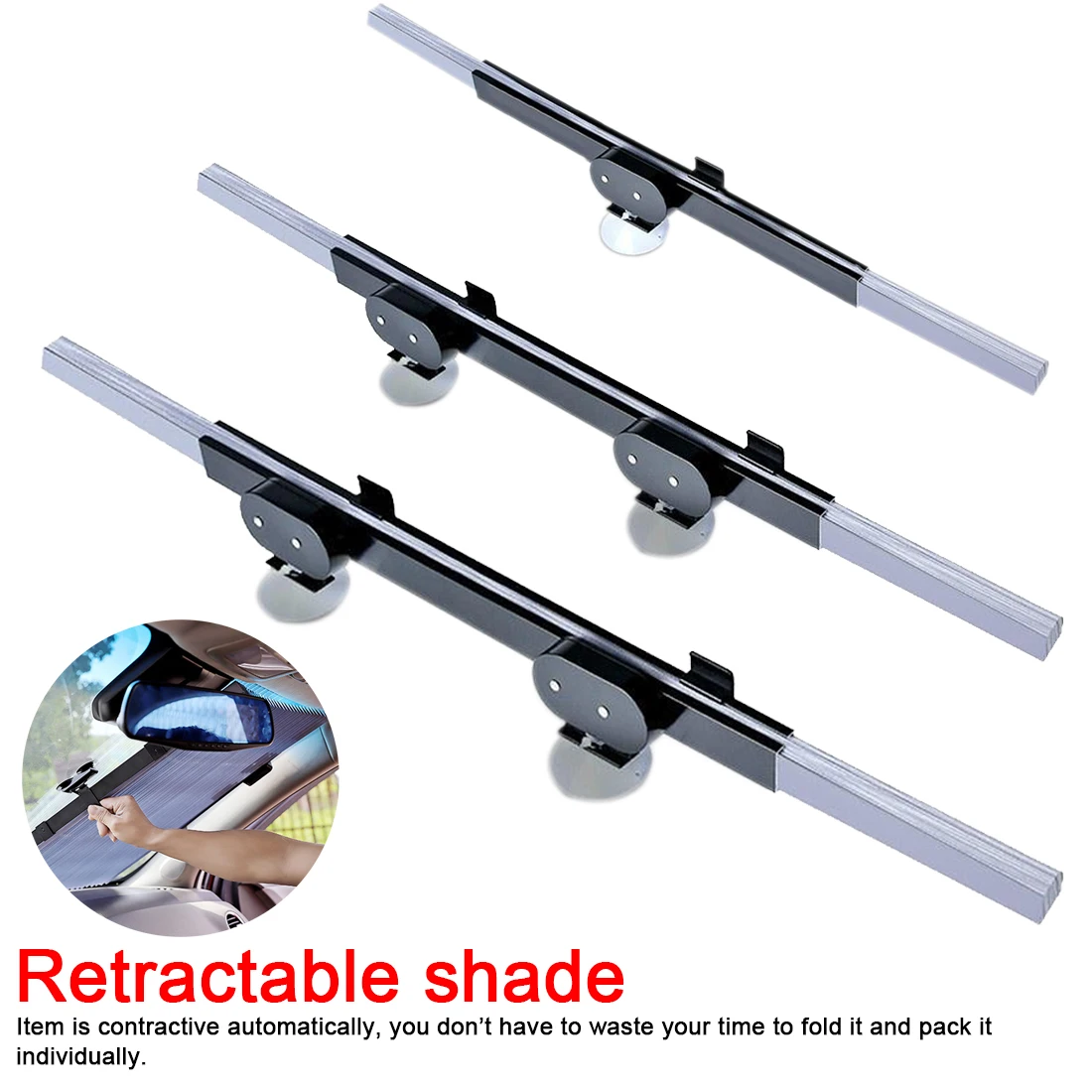 

Auto Retractable Foldable Front Windshield Sunshade Cover SUV Truck Car Rear Window Visor UV Protection Curtain