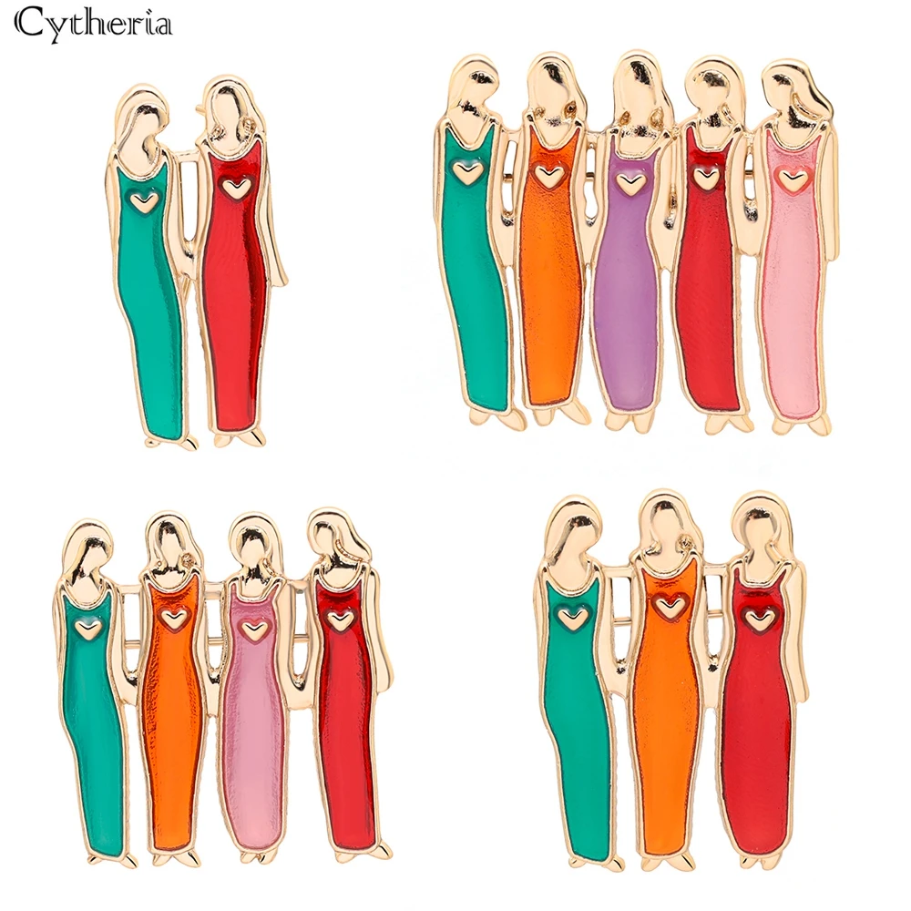 Брошь Sisters Pin Best Friends брошь-Sister трехцветная брошь ручной работы прочная