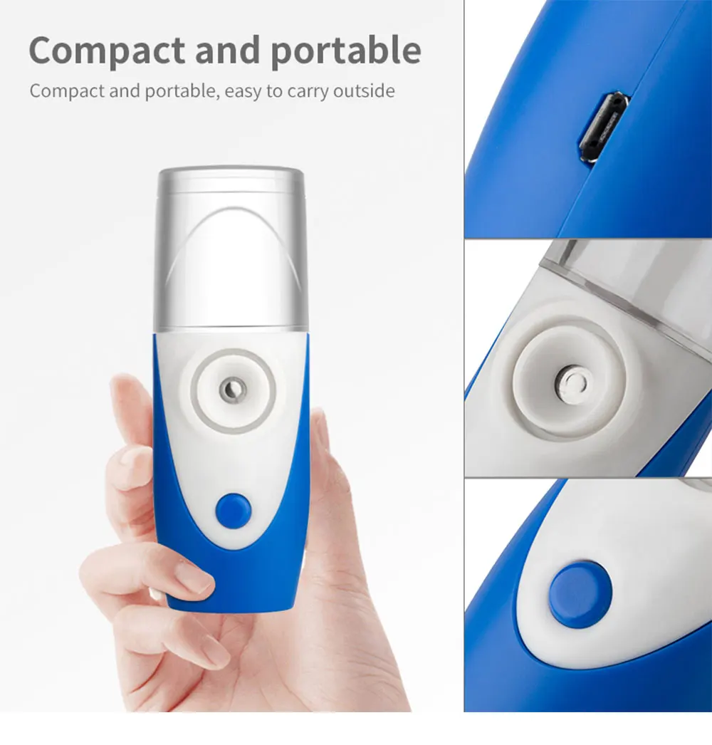 Portable atomizer hand-held asthma inhaler/medical liquid crystal display one second thermometer