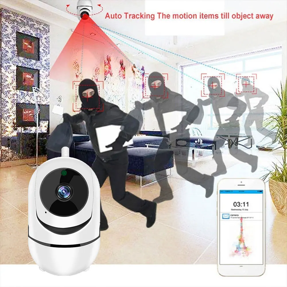  Wifi Macchina Fotografica Del Ip Ptz a Raggi Infrarossi di Visione Notturna di Ir Monitor Senza Fil