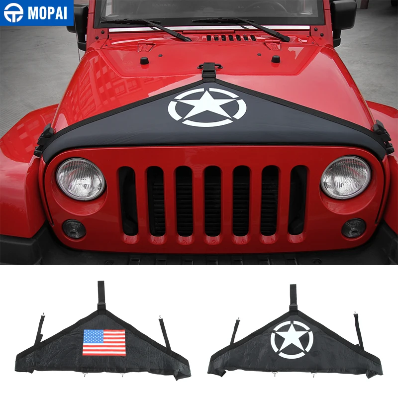 MOPAI холст передняя Крышка для автомобиля защитная крышка аксессуары Jeep Wrangler JK 2007