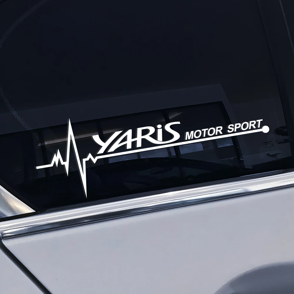 2 шт., автомобильные виниловые наклейки на боковое окно, наклейки для Toyota Yaris, аксессуары для авто, спортивный стиль, Светоотражающие украшения для окон