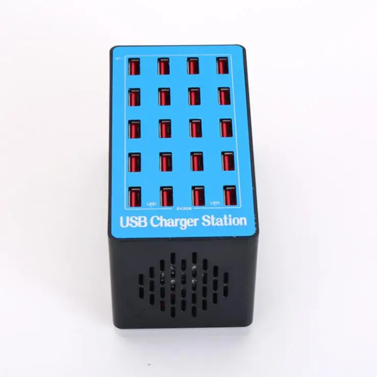 20A мульти-устройство USB Смарт зарядное устройство адаптер с 20 портами адаптер питания док-станция Подставка держатель США ЕС Великобритания AU разъем для дома путешествия