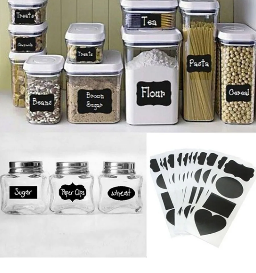 40 шт меловая доска наклейки для рукоделия кухонные банки этикетки|Наклейки на