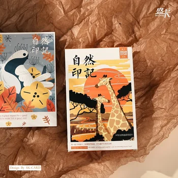 

30 Sheets/Set Cute Animals and Nature Postcard Natural Imprint Greeting Card Birthday Gift Card Message Card