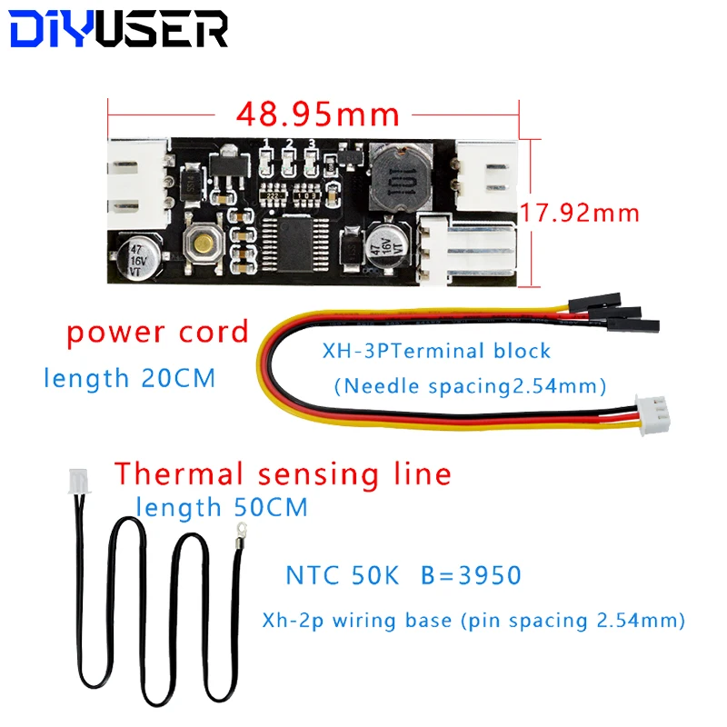 DC 12V PWM Speed Controller Fan Speed Governor 2-3 Wire Computer Temperature control Switch for PC CPU Cooler Fan Alarm STK IC