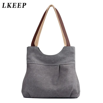 

Vintage Canvas Shoulder Bag Women Handbags Ladies Large Capacity Shopping Bag Tote Casual Bolsos Mujer Hobos Bolsas 2020