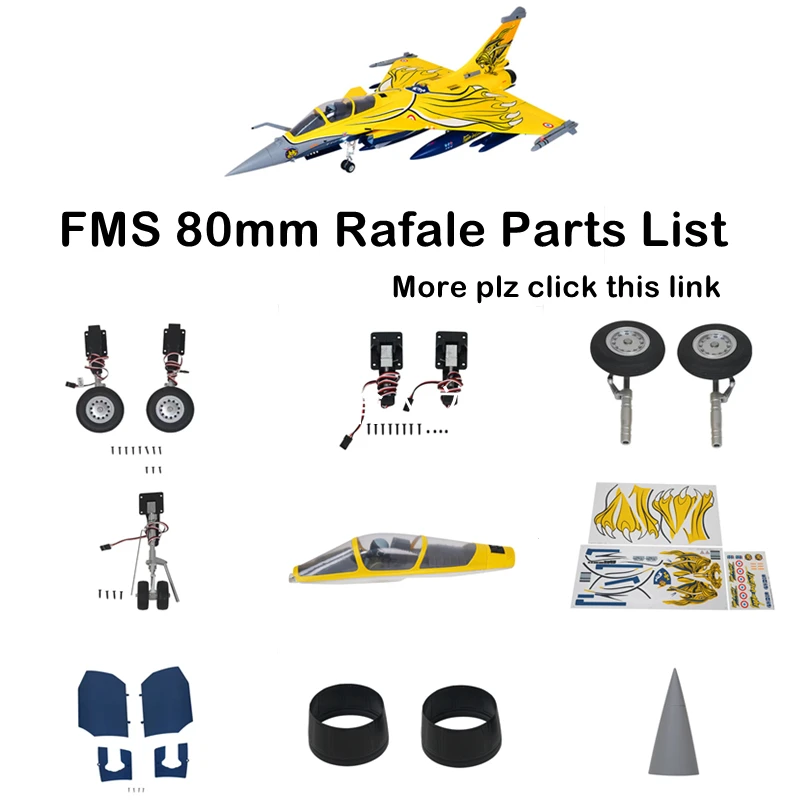 FMS 80 мм Rafale EDF Ducted Fan Jet комплект шасси система мотора ESC RC модели самолета | Игрушки
