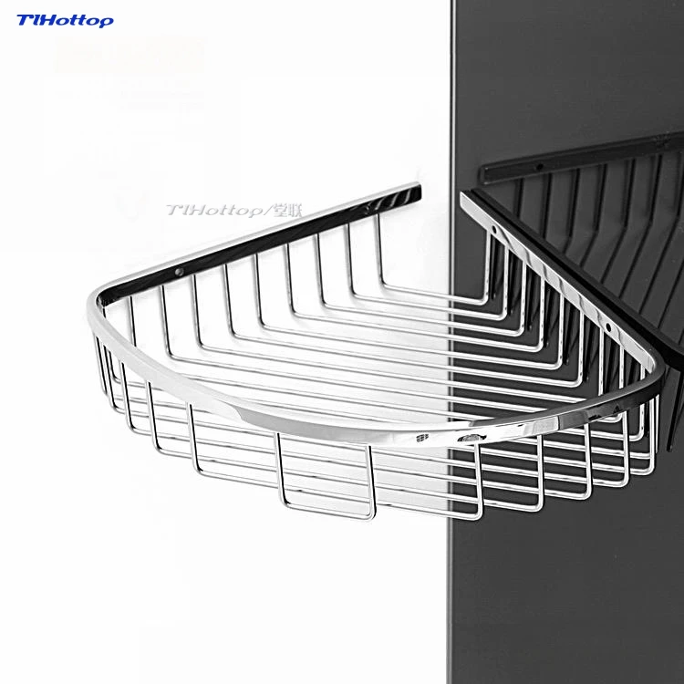 

Tlhottop Bathroom Shelf Brushed Corner etagere Shower Caddy Wall mount storage Holder shelves in the bathroom YJ-7521