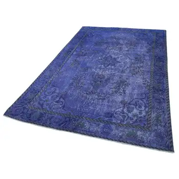 

180x274 Cm Purple Handmade Over Dyed Rug-6x9 Ft