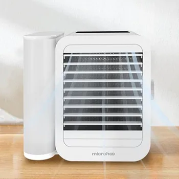 

MICROHOO 6W 1000ml Water Capacity Mini Air Conditioner Touch-Screen 99-speed Adjustment Energy Saving Timing Cooling Fan