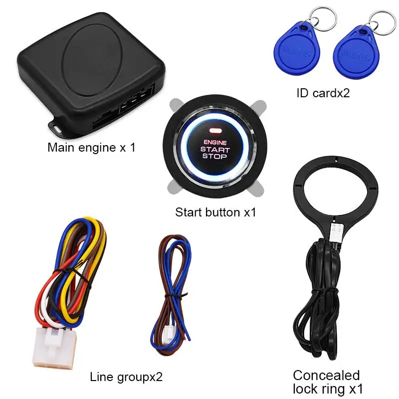 Cerradura del coche llave de arranque RFID llave de arranque del motor, sistema de encendido 12V automático de encendido