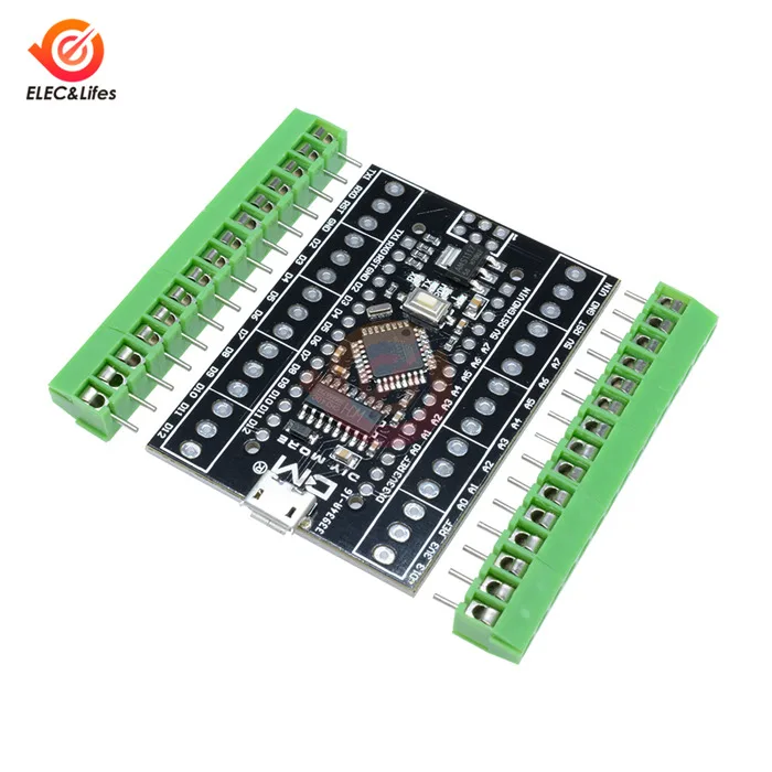 CH340 NANO V3.0 ATMEGA328P CH340G nano 3,0 V3 контроллер 2 в 1 микро USB терминал щит адаптер плата расширения для Arduino - Цвет: DIY Kit