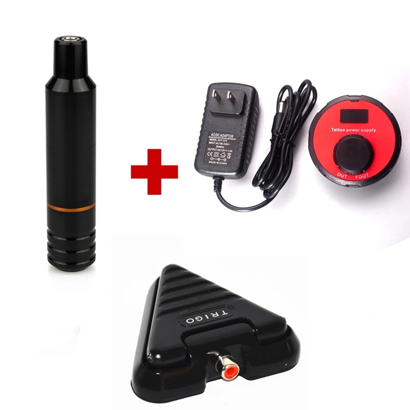 Black Kit Ротационная Машина для татуировки ручка стиль набор татуировки набор lcd педаль питания татуировки поставка Перманентный макияж машина ассортимент - Цвет: Black Kit