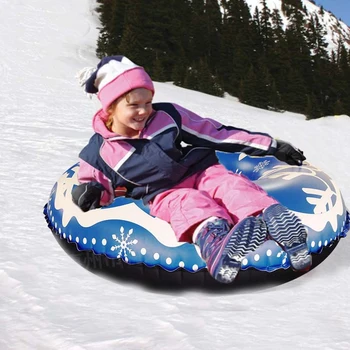 

Snow Tube For Winter Fun Inflatable 47Inch Floated Skiing Board PVC Heavy Duty Snow Sleds Children Adult Snow Tubes Skiing Tool