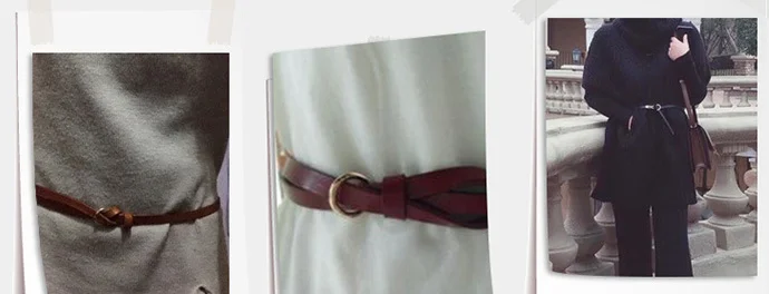 

Belts Women Accessories For Dress Genuine Cow Leather Rope Cloth Female Fashion Waist Band