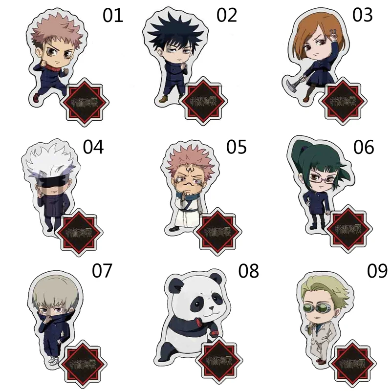 

Anime Jujutsu Kaisen Cute Mini Acrylic Stand Model Plate Toys Desk Action Figures Comic Exhabition Decor Ornaments 6cm