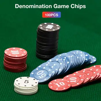 

100Pcs Texas Poker Chip Counting Bingo Chips Sets Casino Entertainment Accessories For Cards Board Game Accessories
