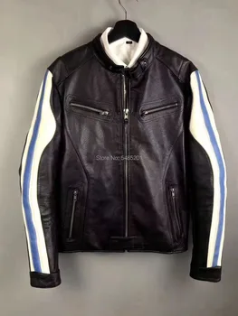 

For BMW Leather Motorcycle Riding Jacket for Motorcycle Cowhide Genuine Leather Casuel Jacket without Lining and Protectors