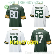 Green Bay Качественные Детские Молодежные 12 Aaron Rodgers Clay Matthews 52 Ha Clinton-Dix21 Jordy Nelson 87 Randall Cobb 18 jersey