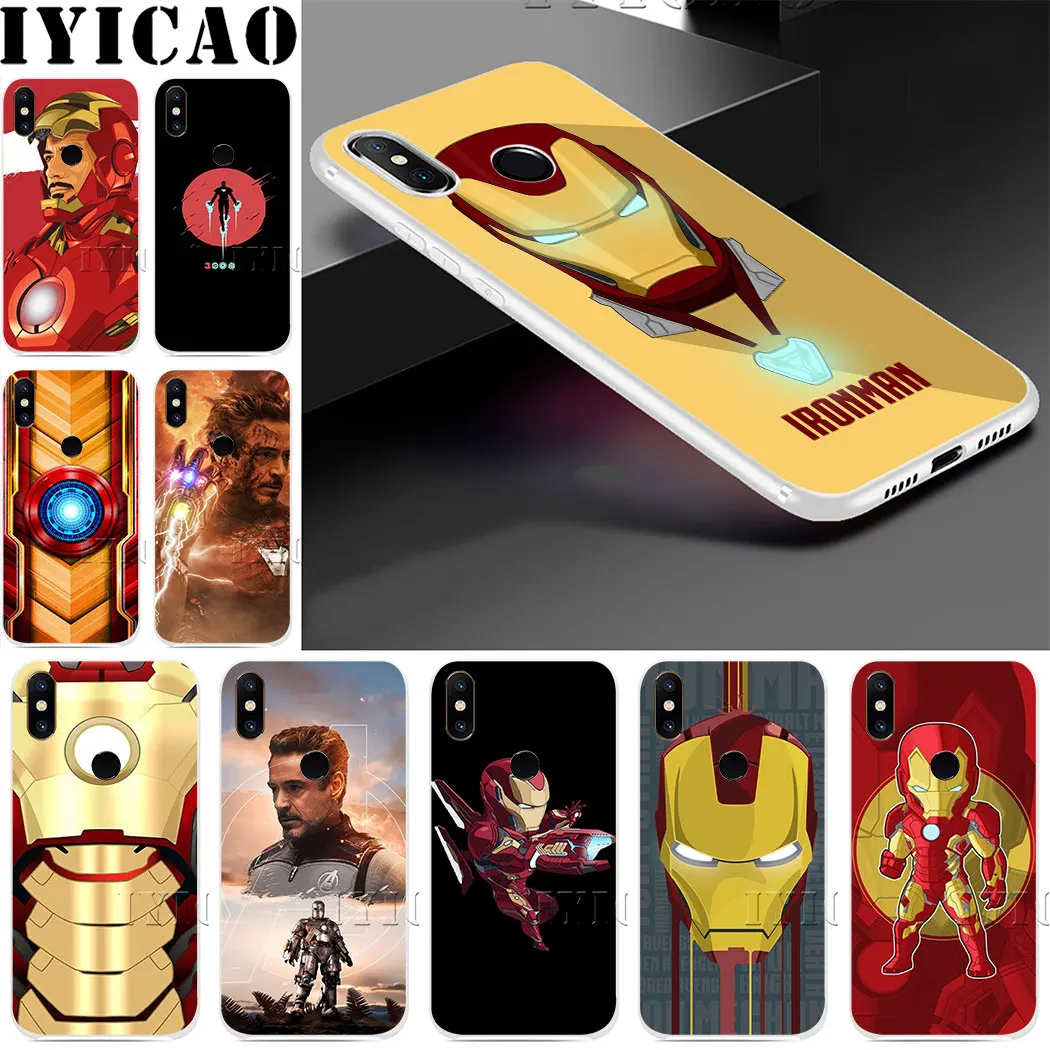 superhero iron man Hard for Xiaomi Mi 5 5S 6 9 8 A2 Lite A1/5X A2/6X Mix 2S F1 SE MAX 3 9T A3 Pro CC9E CC9 | Мобильные телефоны и