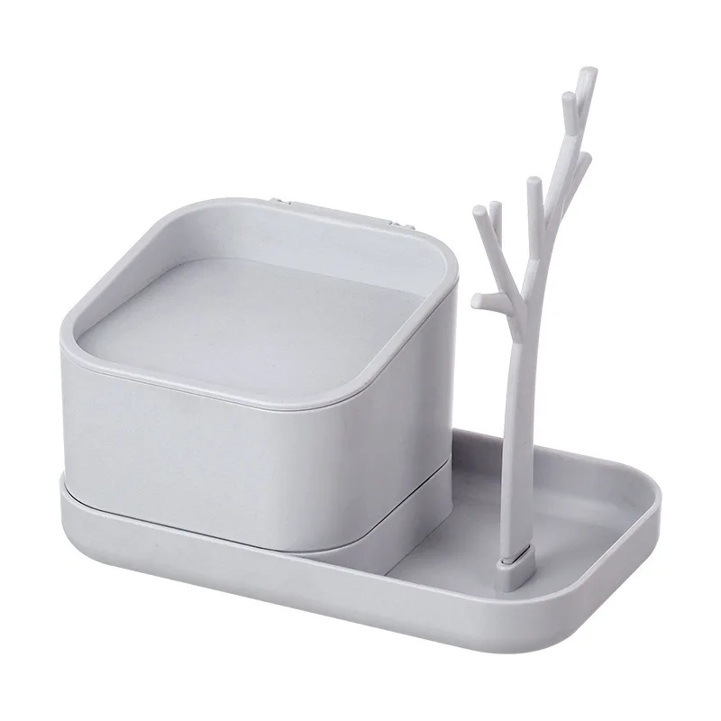 1Pcs Makeup Organizer Box Jewelry Storage Box Necklace Earring Plastic Makeup Box Home Desktop Organizer For Cosmetics
