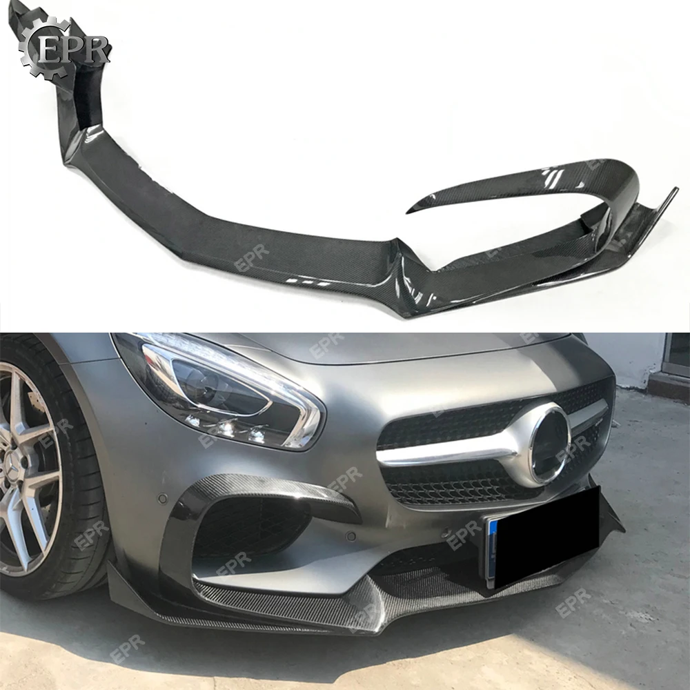 

Carbon Front Lip Trim For AMG GT Ren Style Carbon Fiber Front Bumper Lip Body Kit Tuning For AMG GT Racing Part