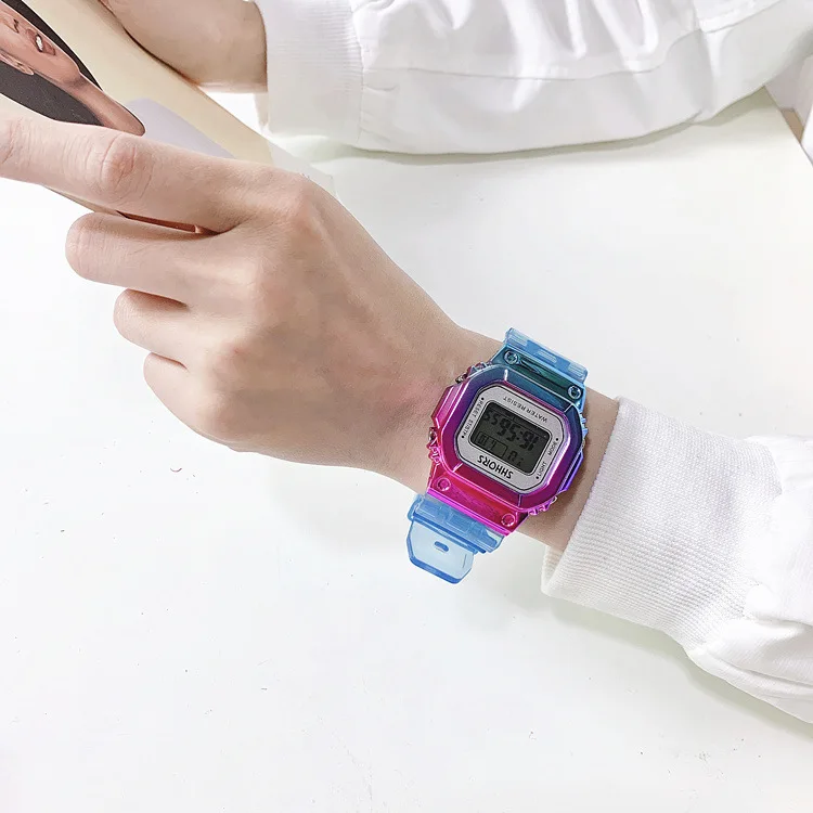 Personality Cool Lady Digital Watch Unisex Waterproof Womens And Men Watches Korean Style Sport Electronic Clock Xfcs Hodinky - Цвет: 2051-C