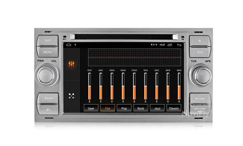 Best Navifly Android 9.1 Quad core 32G ROM Car Multimedia player for Ford Focus Kuga Transit Silver with free shipping 4G wifi RDS HD 22