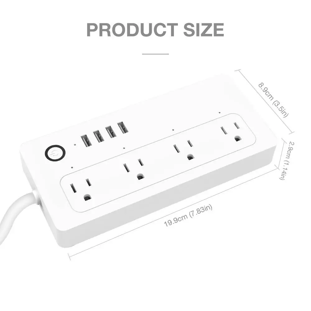 Teekar Wifi умная лента питания 4 розетки EU/US/UK с 4 usb зарядным портом умная жизнь работа с Alexa Google домашний помощник