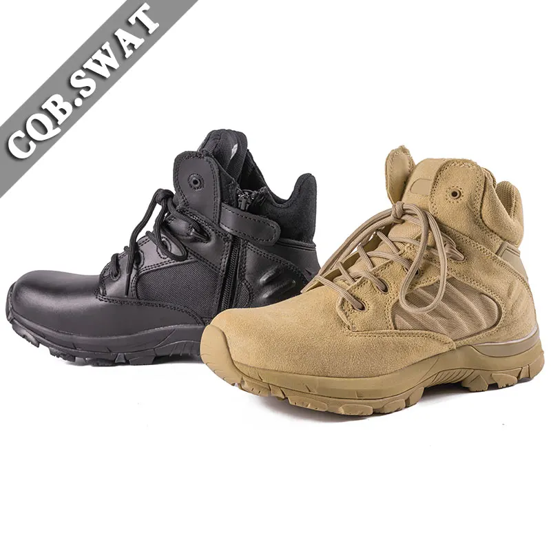 Botas planas de policía militar para niños, zapatos tácticos swat, ropa de  soldado, color negro, Otoño e Invierno - AliExpress