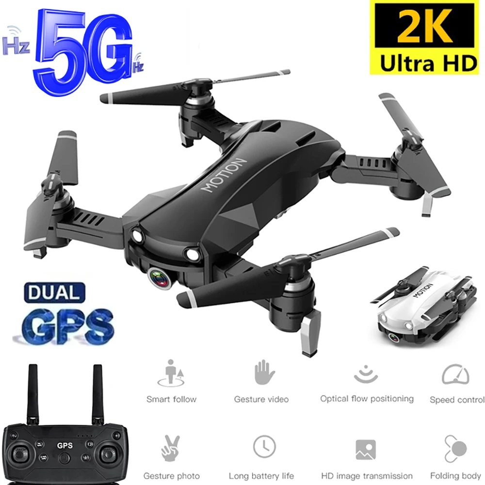

RC GPS Drone 5G WiFi FPV Drone Smart Follow Quadrocopter With Camera 2K HD Drone Adjustment Camera High Hold Headless Mode #E