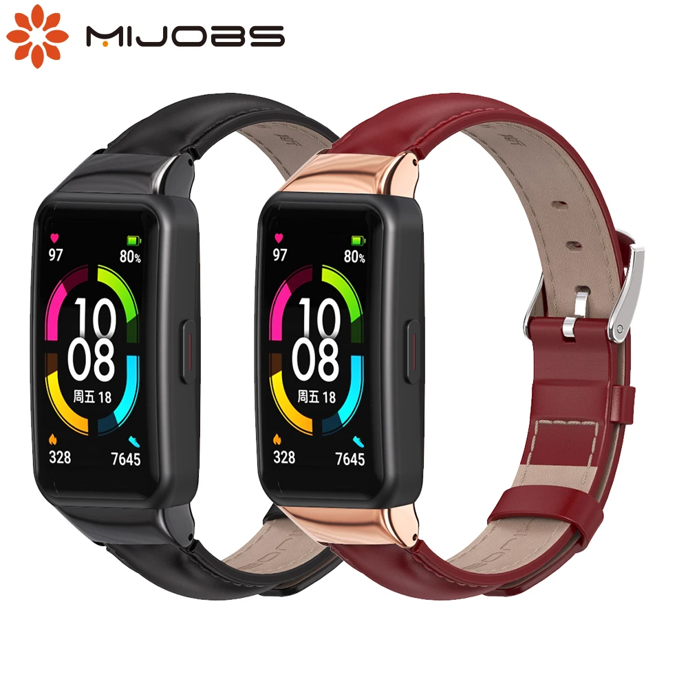 Cinturino In Vera Pelle Per Huawei Honor Band 6 Smart Watch Bracciale Per Honor 6 Cinturino Di Ricambio Per Cinturino Per Huawei Band 6