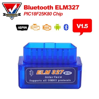

PIC18F25K80 ELM327 Bluetooth V1.5 OBD2 Scanner Car Fault Code Reader OBDII Scaner Adapter Auto Diagnostic Scan Tool for Android