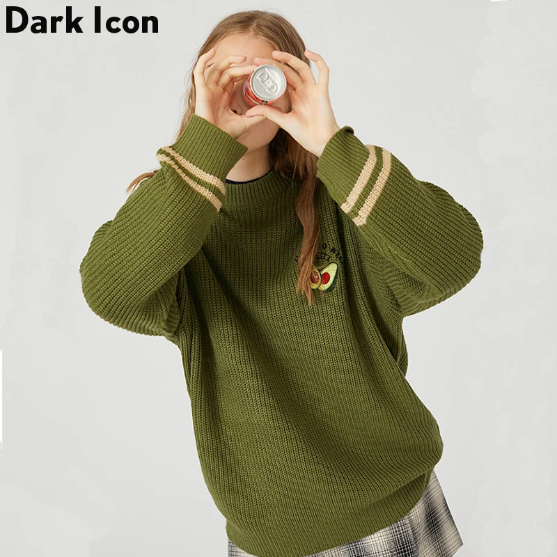 Avocado Green Sweater Female Pullover Knitwear Oversized Casual Women’s Streetwear Top For Woman | Женская одежда