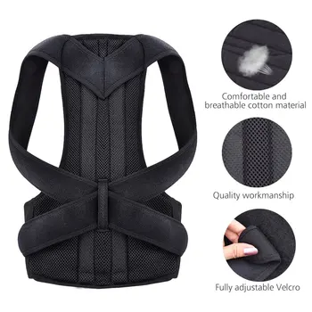 

Unisex Posture Corrector Lumbar Lower Back Support Shoulder Brace Pain Relief AU Back Posture Corrector New Style
