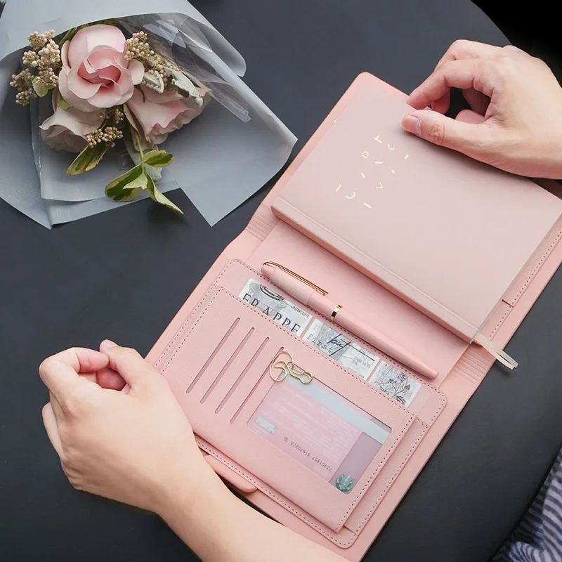 

A6 High Quality Business Office Meeting Notebook Agenda Portable Colored Travelers Journal Girls Stationery Gift Bullet Journal