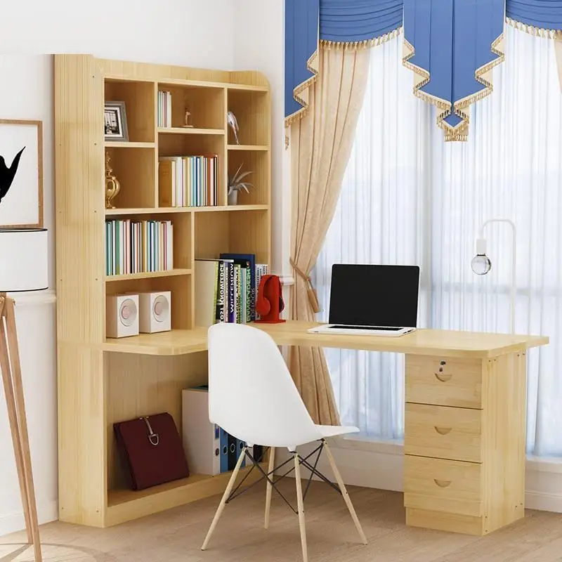 Mueble кровать офис Escritorio Tisch бюро Meuble Para тетрадь Biurko Ретро деревянный настольная подставка Меса ноутбук стол с книжный шкаф