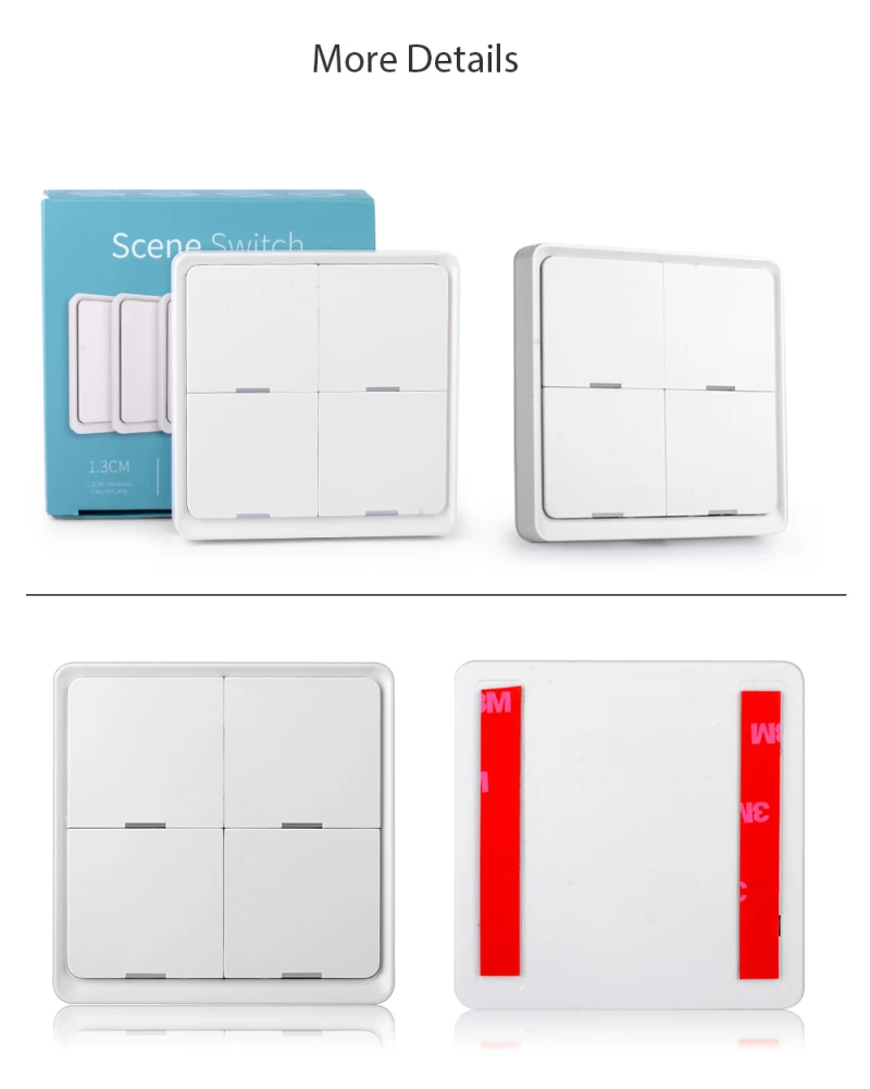 AUBESS-Tuya ZigBee Interruptor De Cena Inteligente, 4