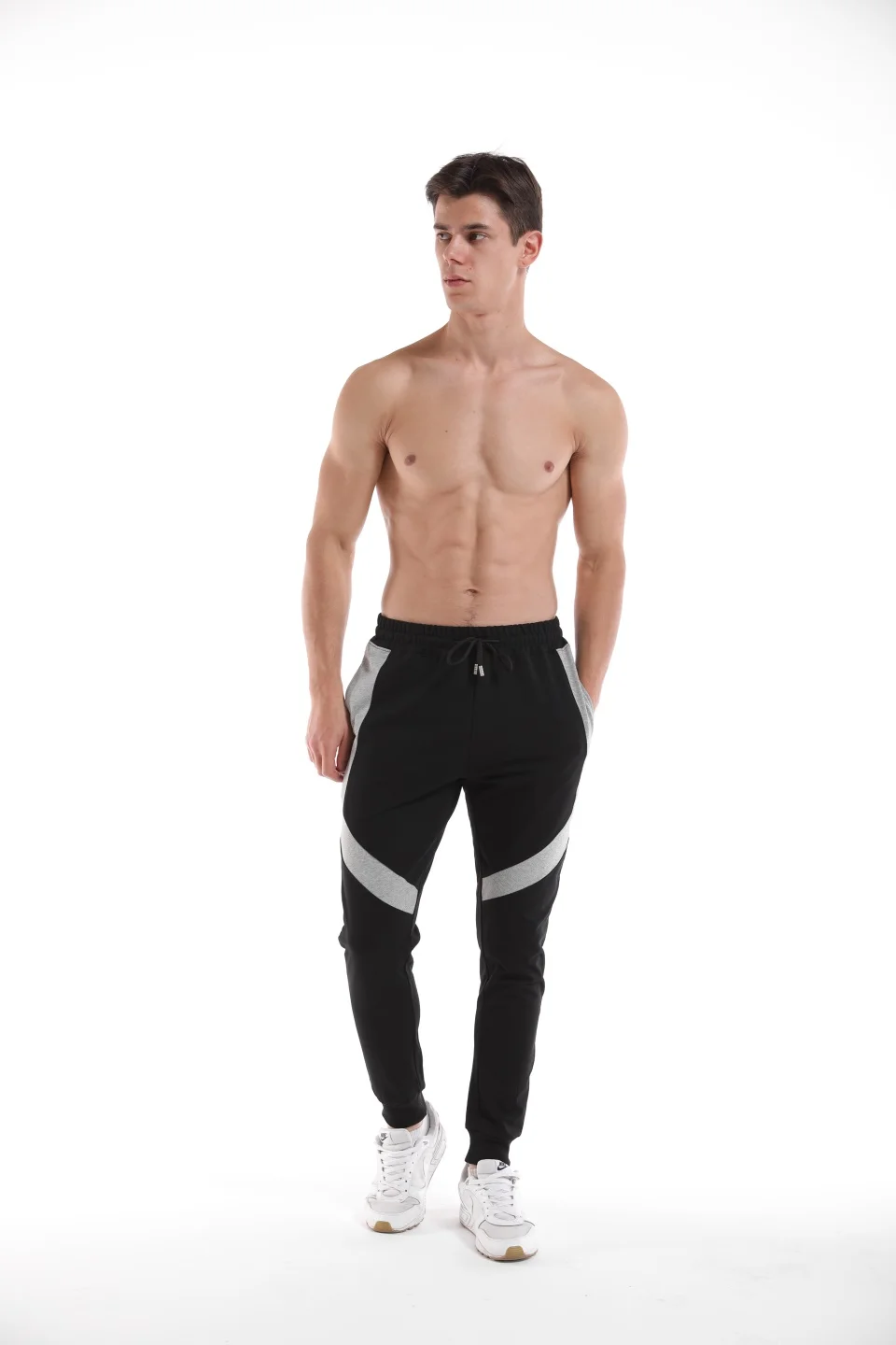 Осенние спортивные штаны для пробежек, Мужские штаны для тренажерного зала, фитнеса, тренировок, бегунов, комбинированные штаны для бега, мужские спортивные штаны