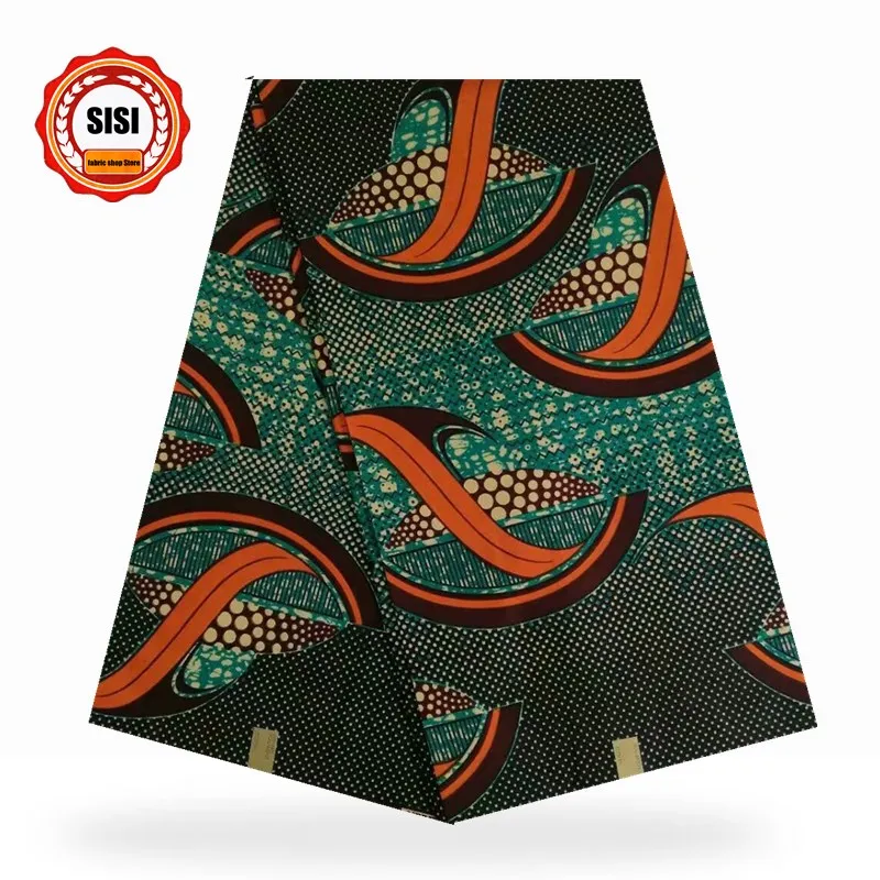 SISI Новое поступление Высококачественная африканская Анкара ткань хлопок нигерийский Яванский парафинированная ткань с Африканским принтом Ткань 6 ярдов для платье в нигерийском стиле