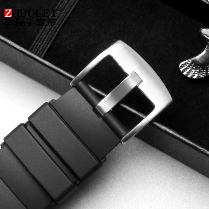Силиконовый ремешок для часов для Cartier Santos W20121U2 ремешок 23 мм для мужских часов